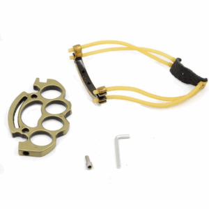 Poing américain Lance-pierres multifonction Knuckle Duster Fist à boucle, lance-pierres à quatre