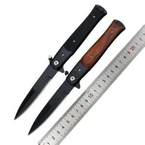 Couteau stiletto à cran d'arrêt - pliant - automatique