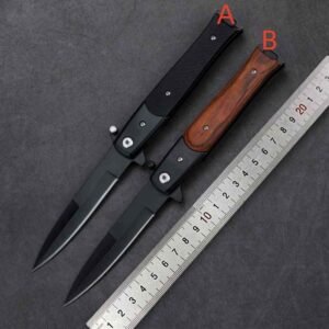 Couteau stiletto à cran d'arrêt - pliant - automatique