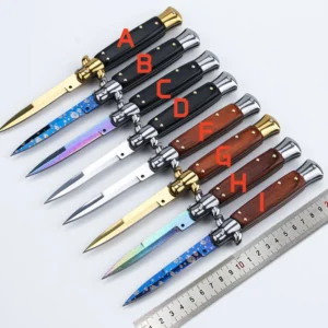 Couteau pliant stiletto couteau automatique style italien