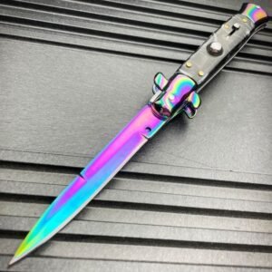 Couteau stiletto à cran d'arrêt Couteau Cran d’Arrêt Stiletto Italien 8,75 Pouces