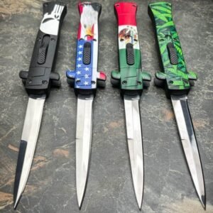 Couteau stiletto à cran d'arrêt 9 pouces