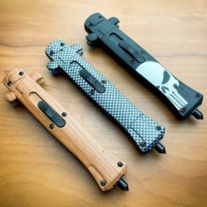 Couteau stiletto à cran d'arrêt 9 pouces