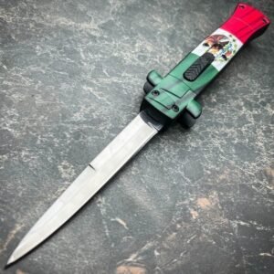 Couteau stiletto à cran d'arrêt 9 pouces