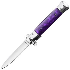 Couteau stiletto à cran d'arrêt Couteau stiletto pliant classique – style italien