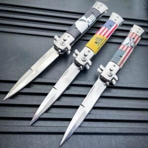 Couteau stiletto à cran d'arrêt Couteau Italien Stiletto – Lame Fine Classique