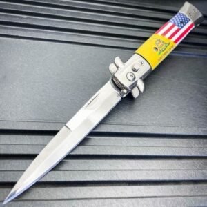 Couteau stiletto à cran d'arrêt Couteau Italien Stiletto – Lame Fine Classique