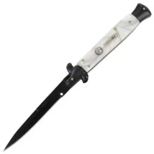 Couteau stiletto automatique – design nacré