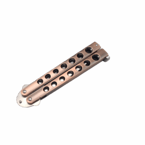 Couteau papillon Helix finition bronze en acier inoxydable
