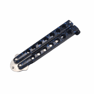Couteau papillon Helix bleu en acier inoxydable