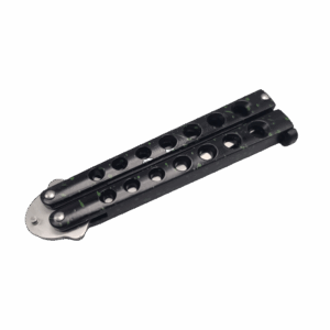Couteau papillon Helix vert en acier inoxydable