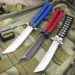 Couteau papillon Tanto style Samurai 9,5 pouces