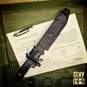 AK12 Black Fixed Blade Knife