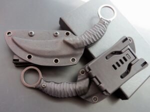 Karambit Knife G10 Handle Claw Knife With Kydex Sheath Handheld Edc Knife-Black