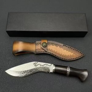 Shennongjia Dragon Pattern Damascus Kukri Knife