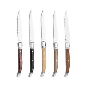 Wooden handle serrated knife luxury French fruit knife