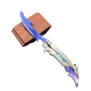 Call of Duty game peripheral lightning flame shadow metal butterfly knife unsharpened