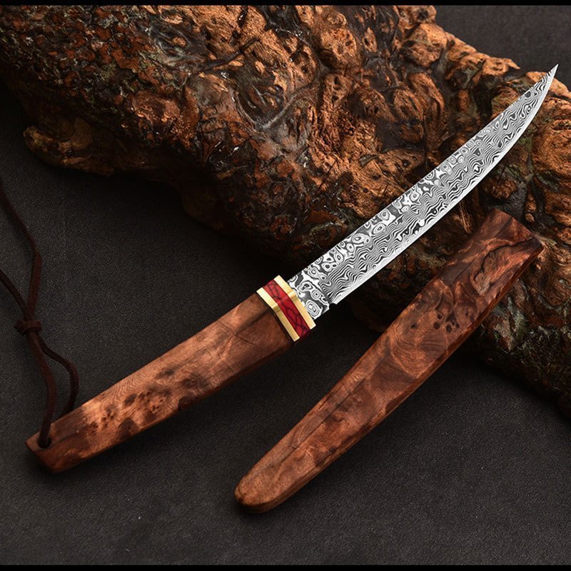 O1CN01W37Nms1npFtjhNPid_2212339805138-0-cib.jpg Double Dragon Damascus Pocket Knife with Wooden Handle