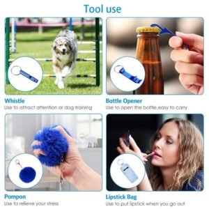Self Defense Keychain 11-Piece Aluminum Anti-Wolf Alarm Blue