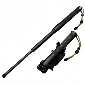 Lightweight Rubber Telescopic Baton, Portable Collapsible Training Stick