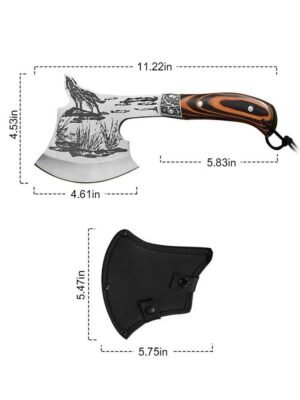 MultiPurpose Axe, Survival Axe Multi-function Outdoor Camping Tactical Wolf-head Axe Hunting Tools Portable Tomahawk