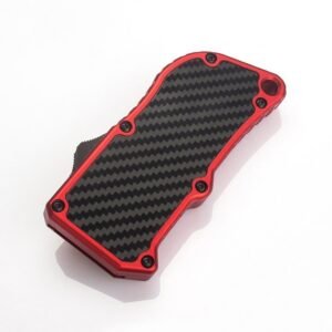 Box Cutter​ Carbon Fiber Utility Knife Blade Equipped With 5 Blades-Red