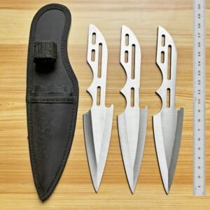 Lot de couteaux de lancer d'entraînement YF139 – 3 pièces, Satiné