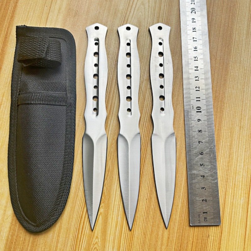 Lot de couteaux de lancer d'entraînement YF143 – 3 pièces, Blanc Lot de couteaux de lancer d'entraînement YF143 – 3 pièces, Blanc
