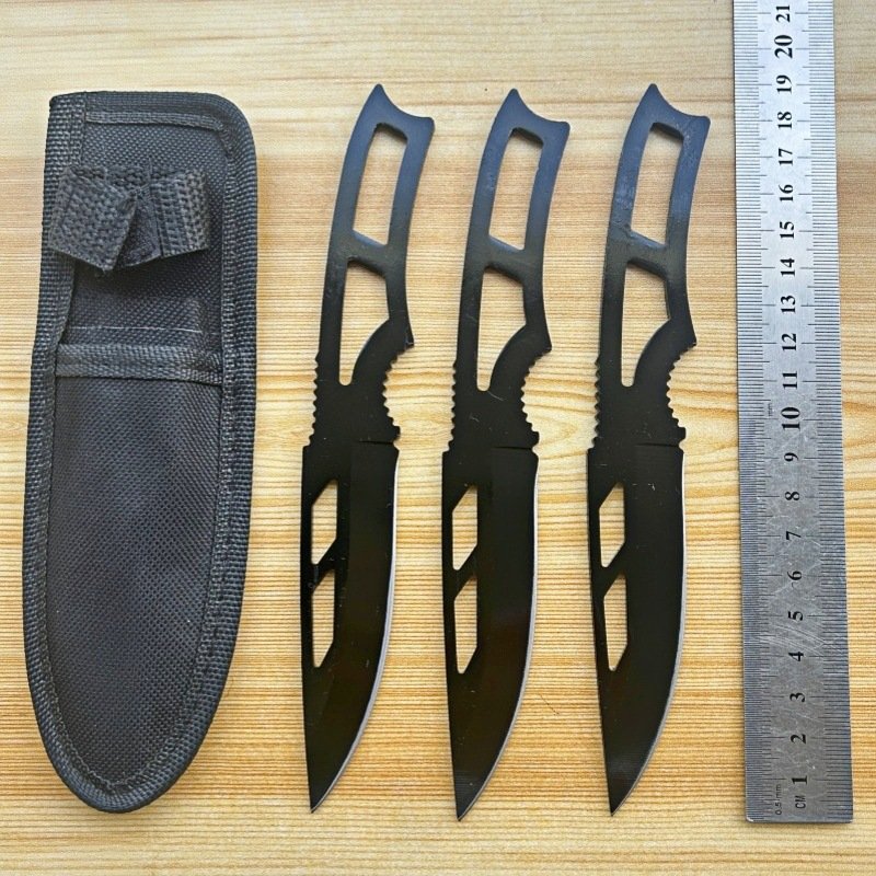 Lot de couteaux de lancer d'entraînement YF096 – 3 pièces, Noir Lot de couteaux de lancer d'entraînement YF096 – 3 pièces, Noir