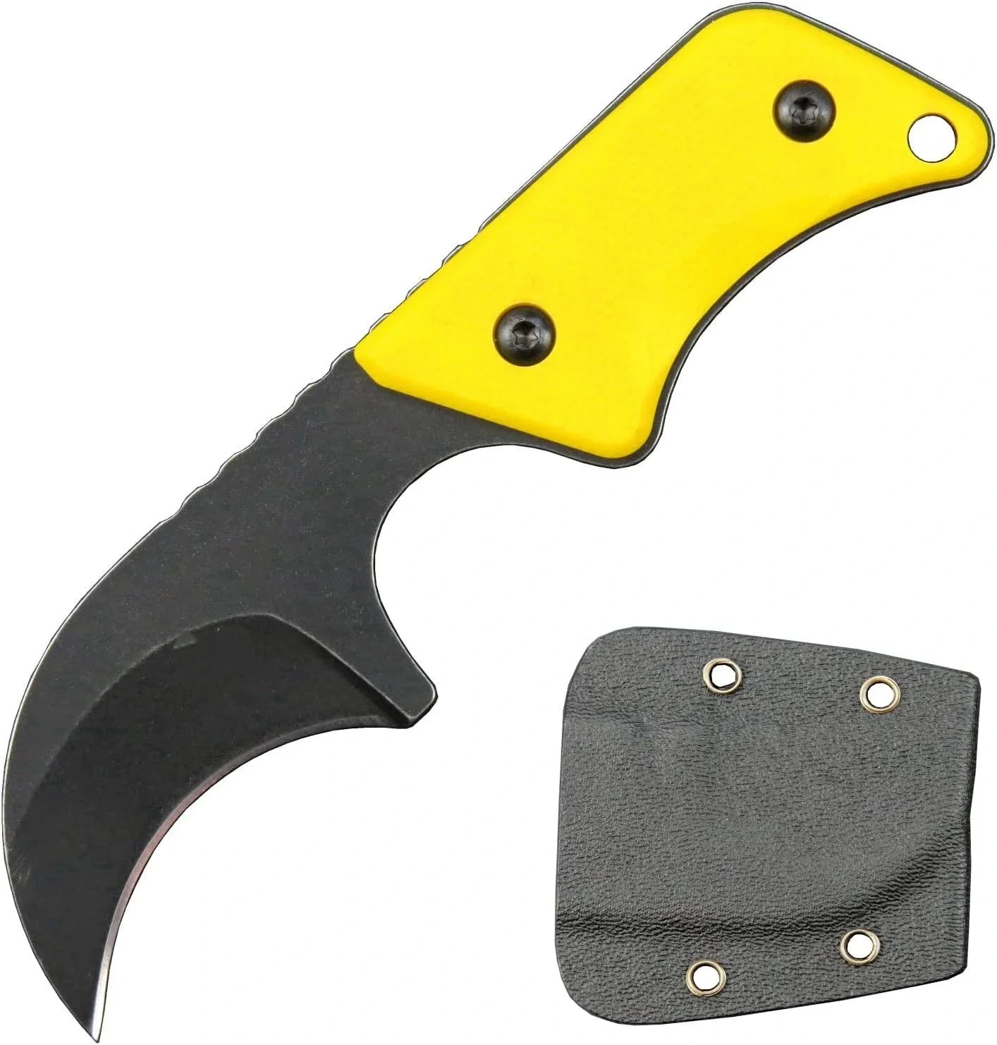 imgi_9_O1CN01nR0j7a1qdkrdnxN6M_4128405519-0-cib.webp Neck Knife G10 handle with kydex sheath EDC tool -Yellow